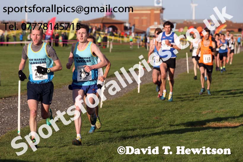 Senior mens North Eastern Cross Country, Redcar. Photo:  David T. Hewitson/Sports for All Pics